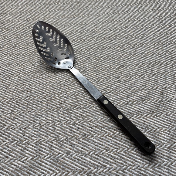 Other - Vintage Montgomery Ward Stainless Steel Slotted Spoon 11.5" MW Hard Handle